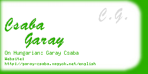 csaba garay business card